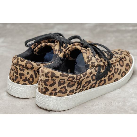 Tretorn Nylite Plus Suede Leopard Print Retro Sneakers Womens Size 7.5 - Picture 12 of 16
